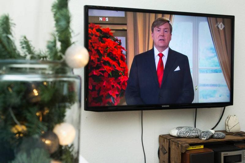 Koning spreekt volk toe in kersttoespraak