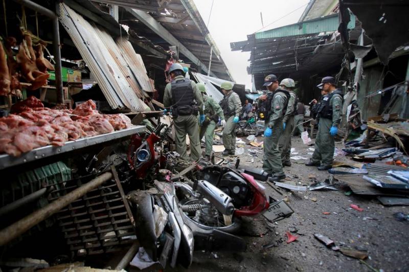 Drie doden door bomaanslag in zuiden Thailand