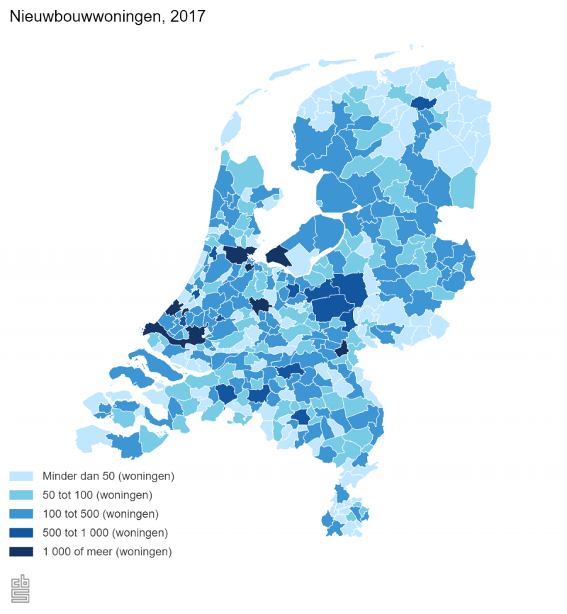 Woningvoorraad flink toegenomen in 2017 (Foto: Centraal Bureau voor de Statistiek)