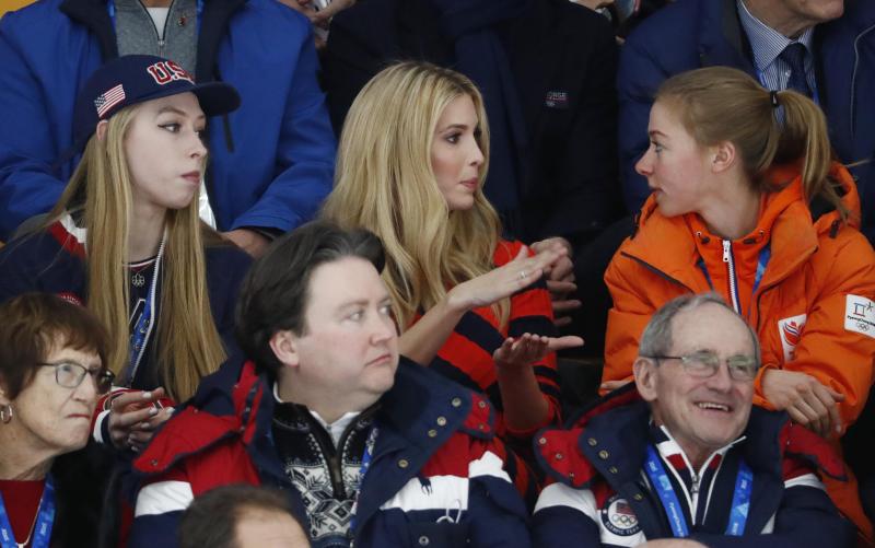 Tijdens de Olympische Spelen zagen we Ivanka Trump and Esmee Visser gezellig samen op de tribune zitten, maar wat bespraken de dames hier? (Pro Shots / Action Images)