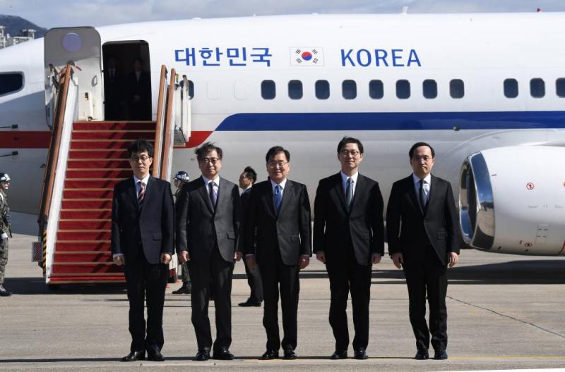 Gezanten Zuid-Korea aangekomen in Noord-Korea