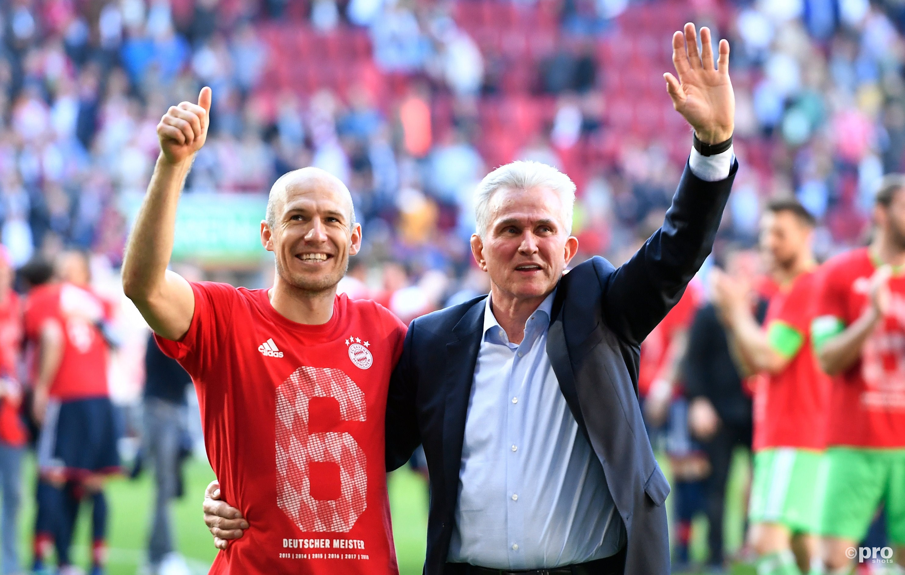 Arjen Robben en Jupp Heynckes. (PRO SHOTS/Witters)