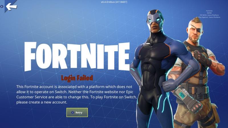 Fortnite account ps4 switch