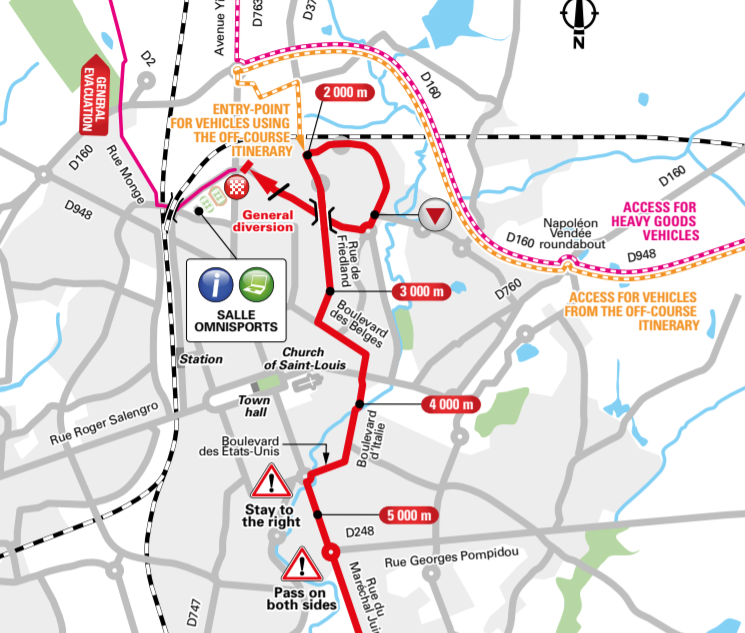 De slotkilometers van vandaag (Bron: Letour.fr)