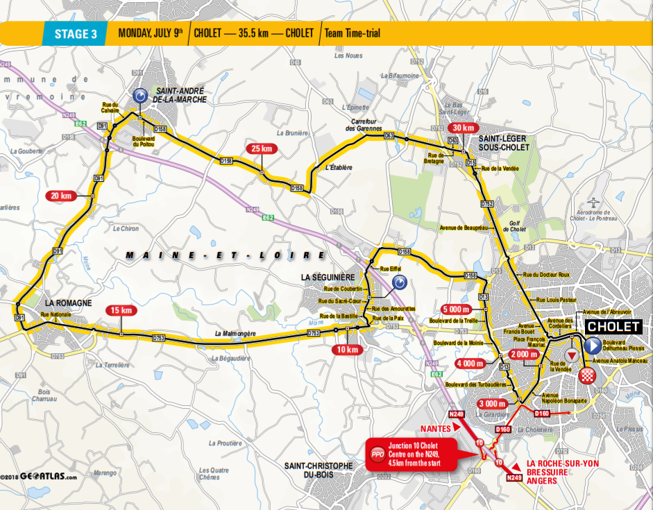 De route van vandaag (Bron: Letour.fr)