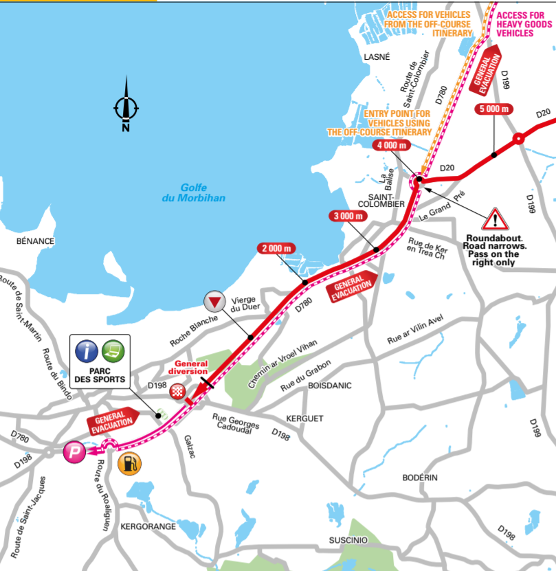 De slotkilometers van vandaag (Bron: Letour.fr)