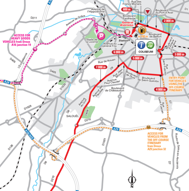 De slotkilometers van vandaag (Bron: Letour.fr)