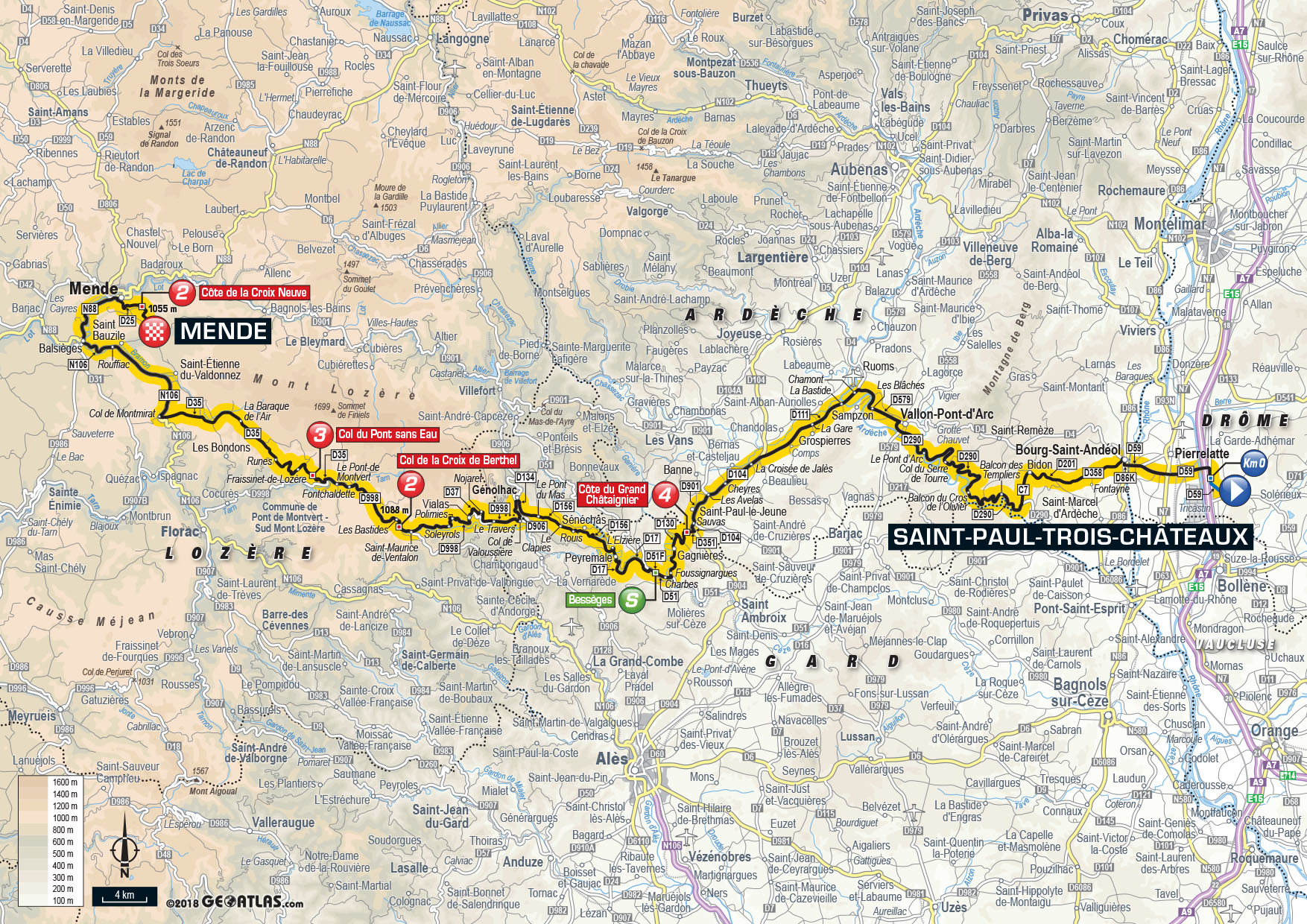 De route van vandaag (Bron: Letour.fr)