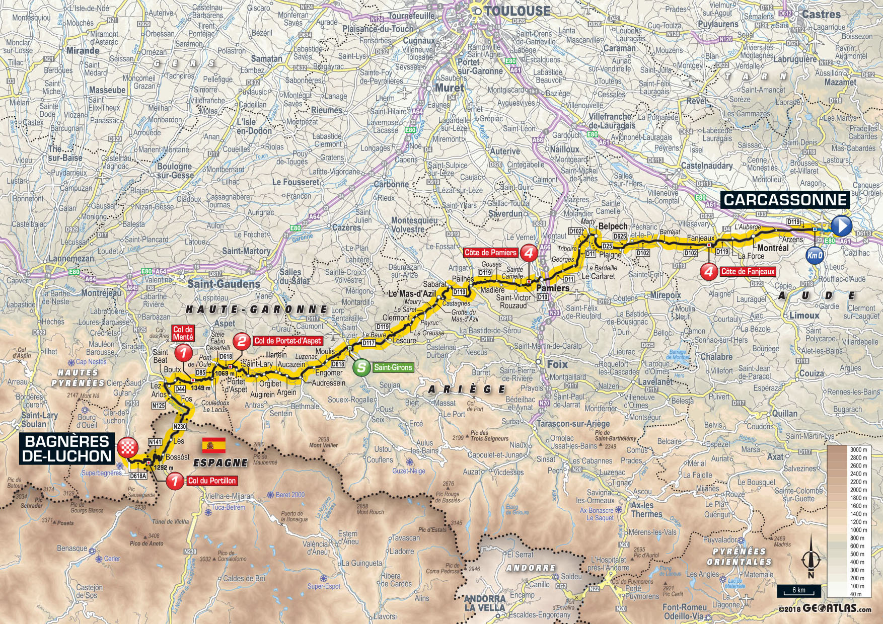 De route van vandaag (Bron: Letour.fr)