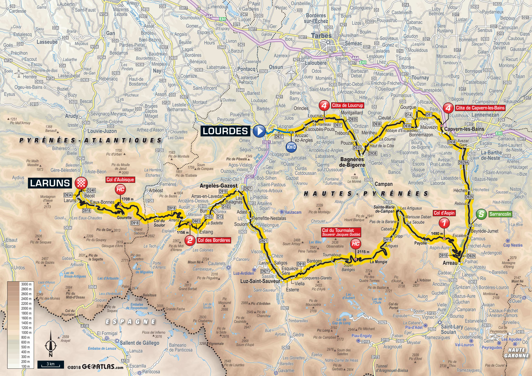 De route van vandaag (Bron: Letour.fr)