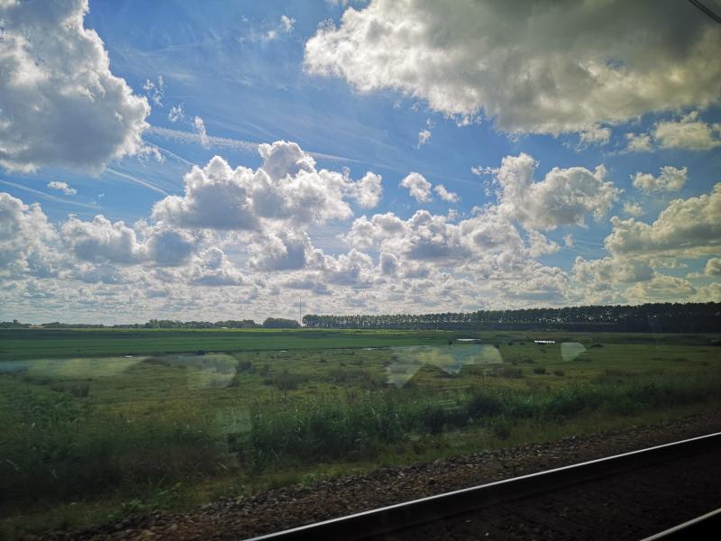 Mijn uitzicht onderweg verschilde niet veel met dat van Interpretatie aan boord  (Foto: DJMO)