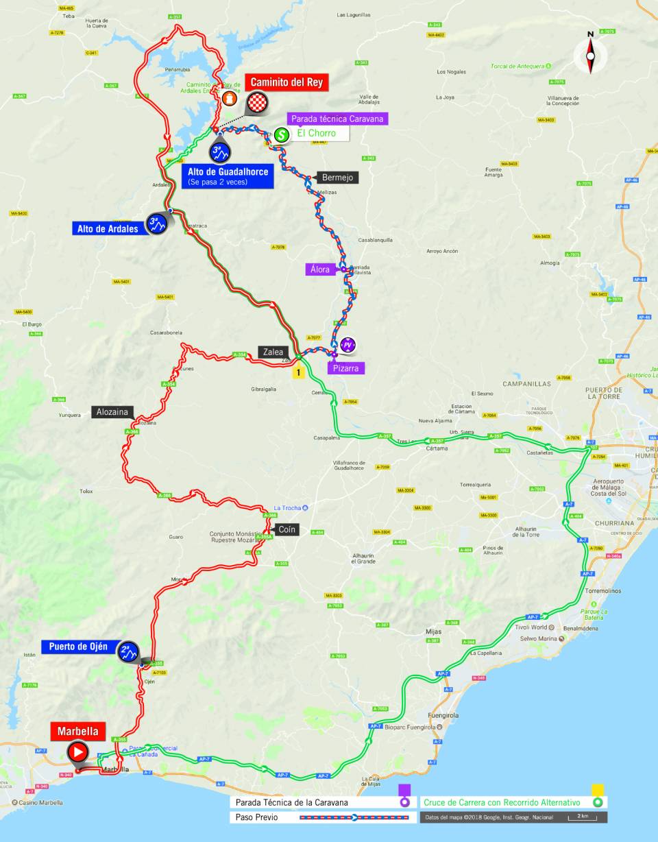 De route van vandaag (Bron: La Vuelta) De route van vandaag (Bron: La Vuelta)