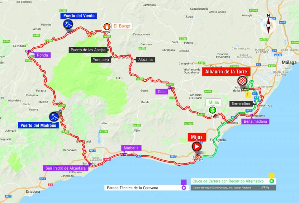 De route van vandaag (Bron: La Vuelta) De route van vandaag (Bron: La Vuelta)