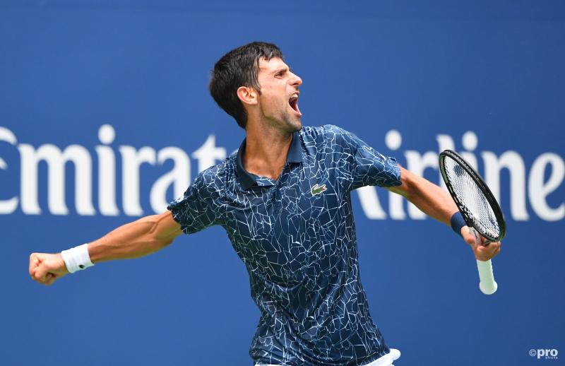 Djokovic schreeuwt het uit na een uitermate vermoeiende partij (Pro Shots/Action Images)