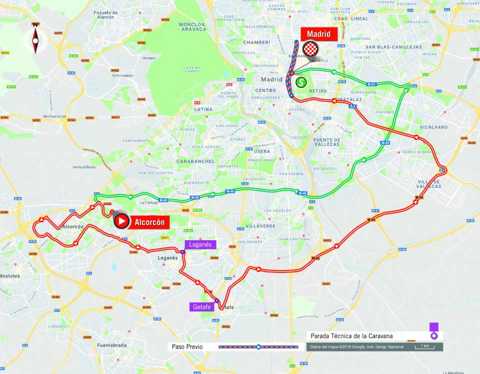 De route van vandaag (Bron: La Vuelta)