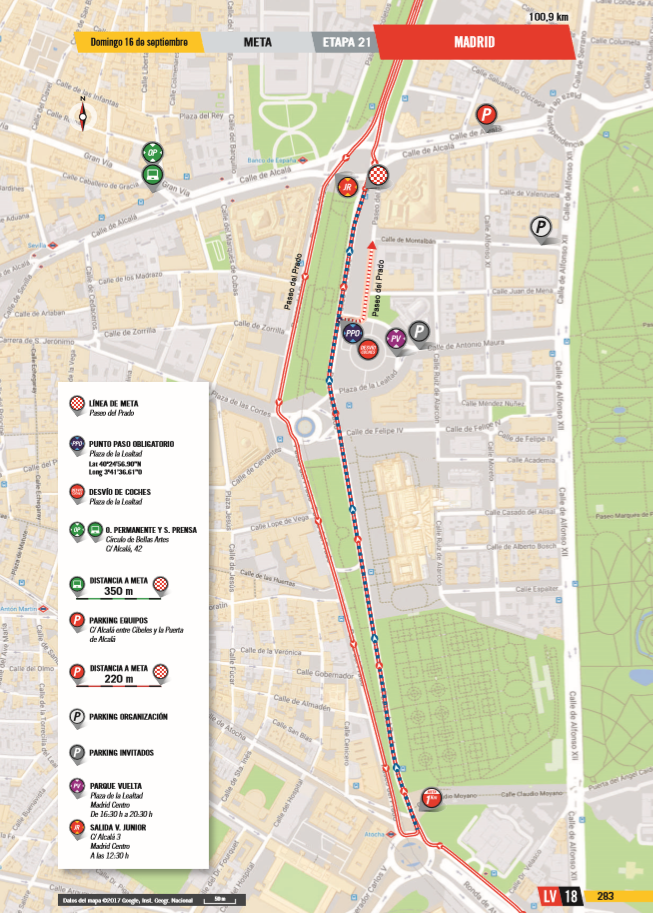 De slotkilometers van vandaag (Bron: La Vuelta)