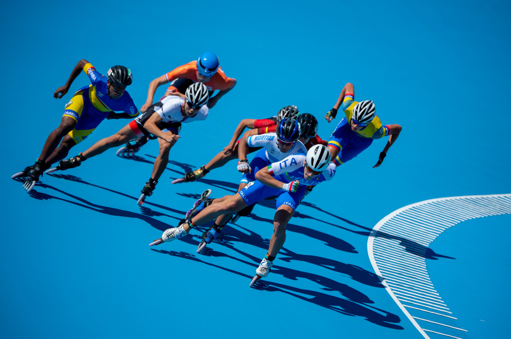 Merijn Scheperkamp strijdt in de finale van de 1000 meter (Thomas Lovelock for OIS/IOC)