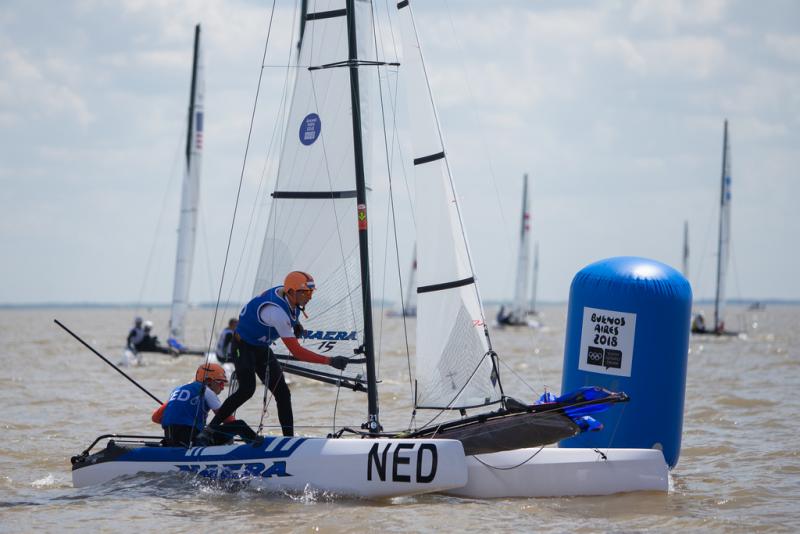 Van der Meer en Bouwer in actie in de medalrace (Gabriel Heusi for OIS/IOC)