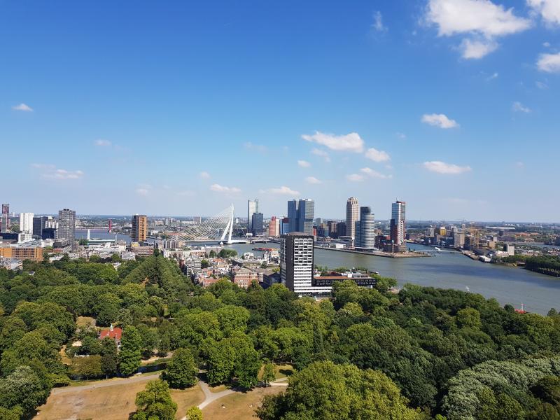 De Skyline van Rotterdam, vanaf de Euromast. (foto: Dj-Larson)