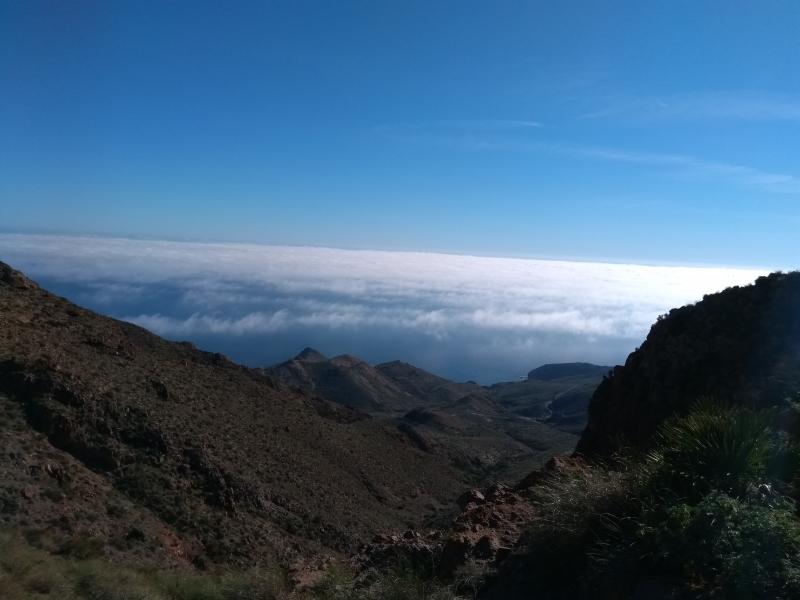 Uitzicht op de wolken in de Sierra Cabo de Gata. (Foto: Kroezel)