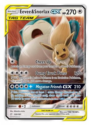Pokemon Trading Card - Tag Team GX Eevee-Snorlax (Foto: Pokemon Company)