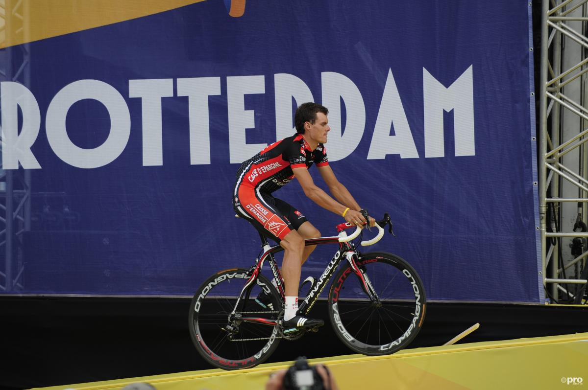 Luis Leon Sanchez tijdens de presentatie van de Grand Départ in Rotterdam in 2010 (Pro Shots/Dppi)