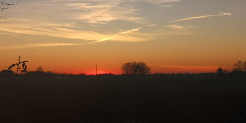 Mooie zonsopkomst in Duitsland