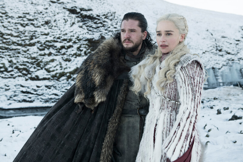 Game of Thrones 8: Kit Harington en Emilia Clarke (Foto: HBO / Ziggo)