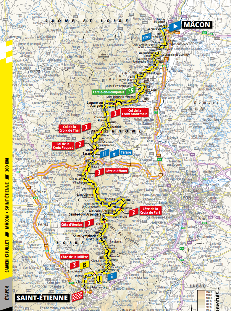 De route van vandaag (Bron: Letour.fr)