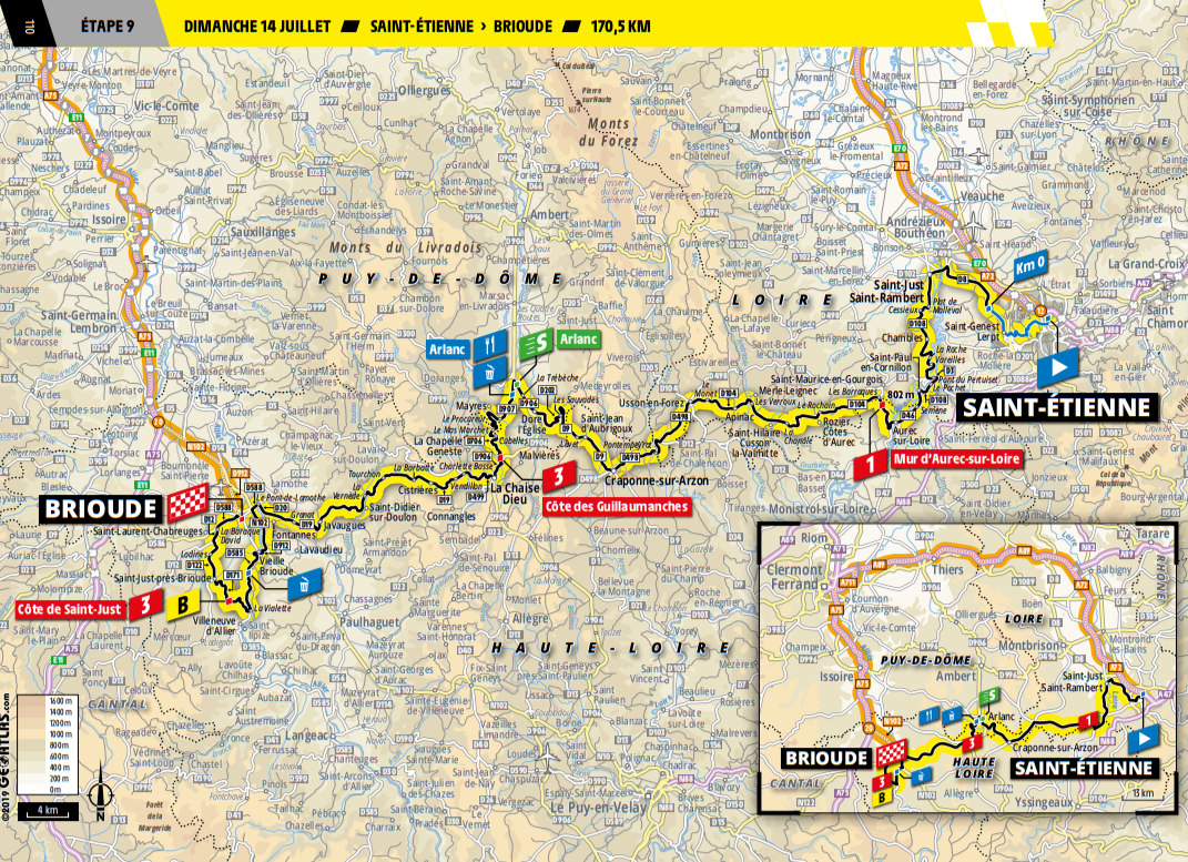 De route van vandaag (Bron: Letour.fr)