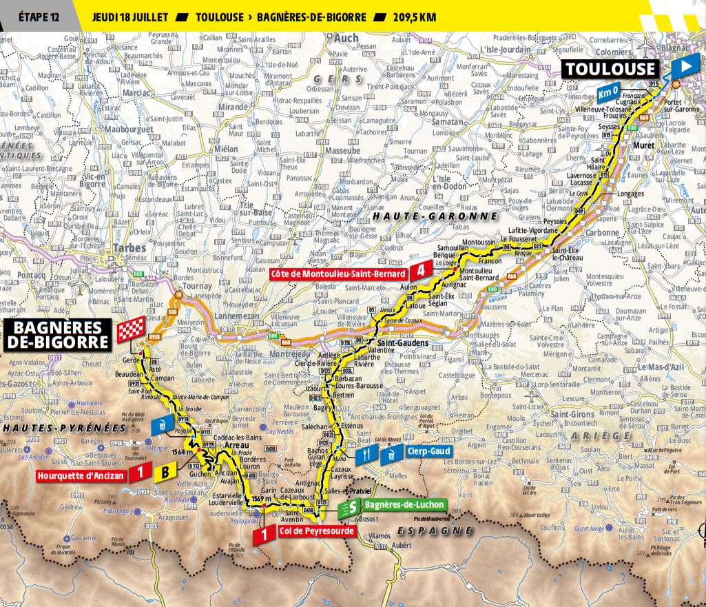 De route van vandaag (Bron: Letour.fr)