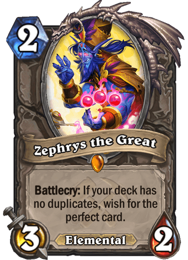 Zephrys the Great Hearthstone