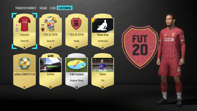 FIFA Ultimate Team - Customization Screen