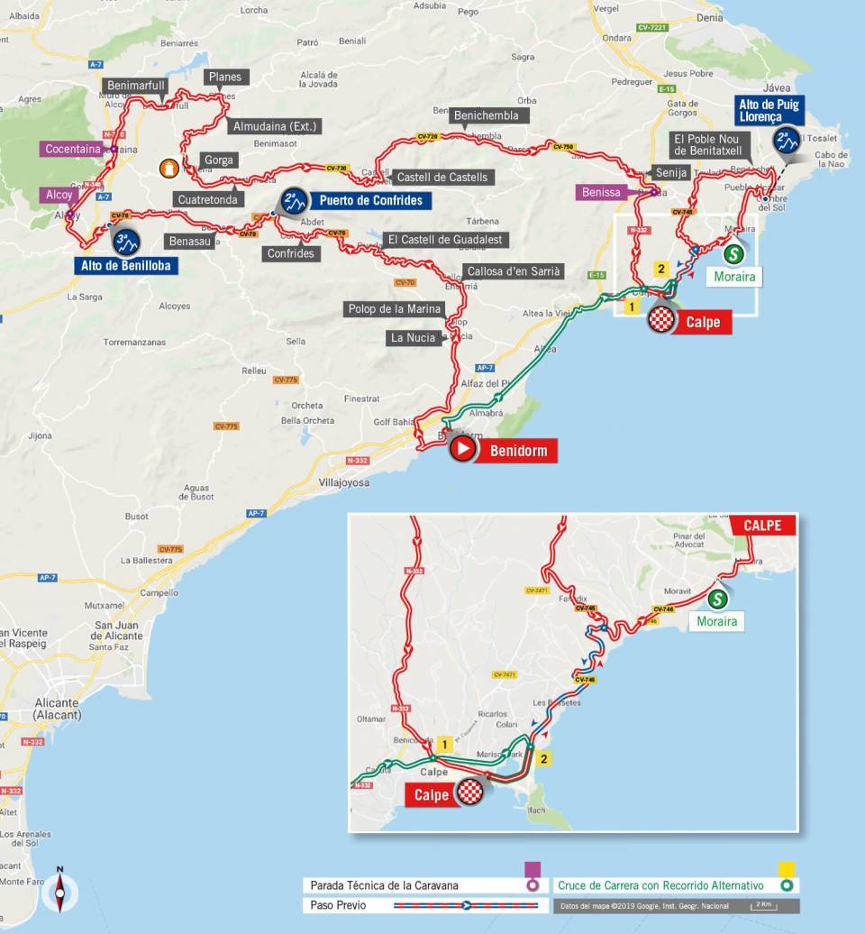 De route van vandaag (Bron: La Vuelta) De route van vandaag (Bron: La Vuelta)