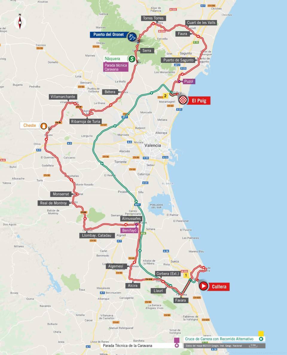 De route van vandaag (Bron: La Vuelta)