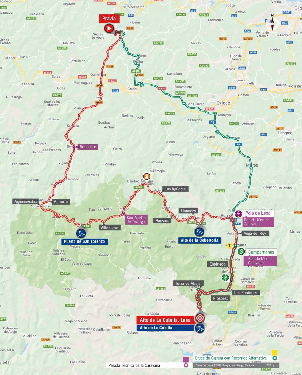 De route van vandaag (Bron: La Vuelta) De route van vandaag (Bron: La Vuelta)