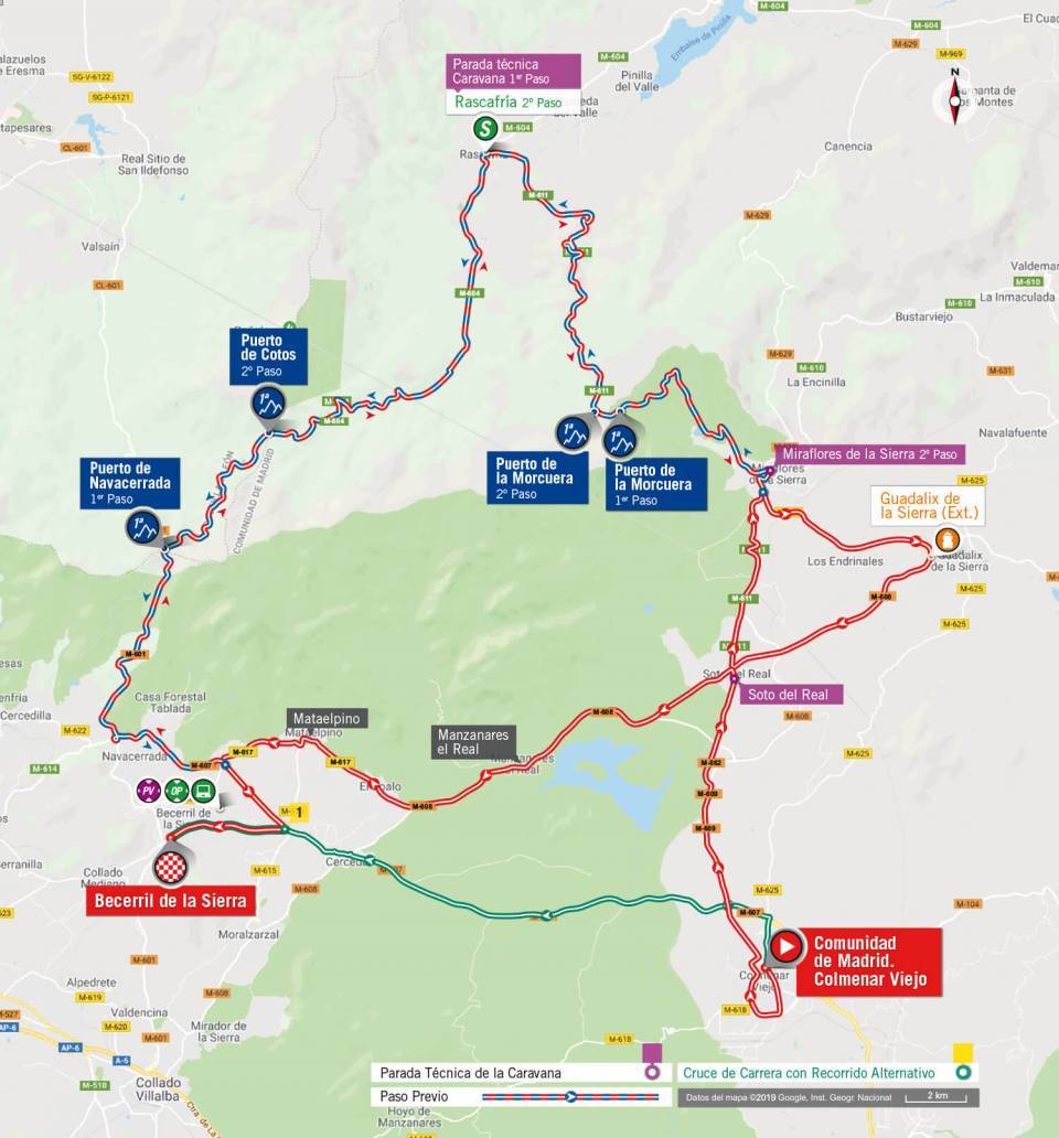 De route van vandaag (Bron: La Vuelta)