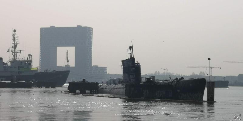 Laatste voorbereidingen voor verplaatsen onderzeeÃ«r NDSM-werf