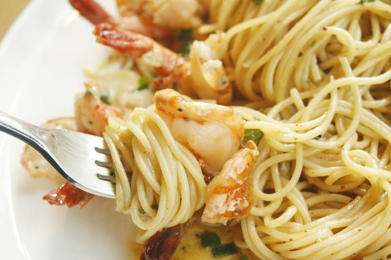 Spaghetti met garnalen (Afbeelding: Pixabay)