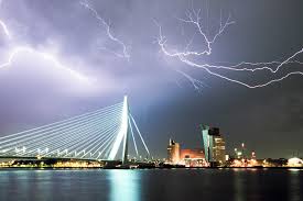 Onweer in Rotterdam