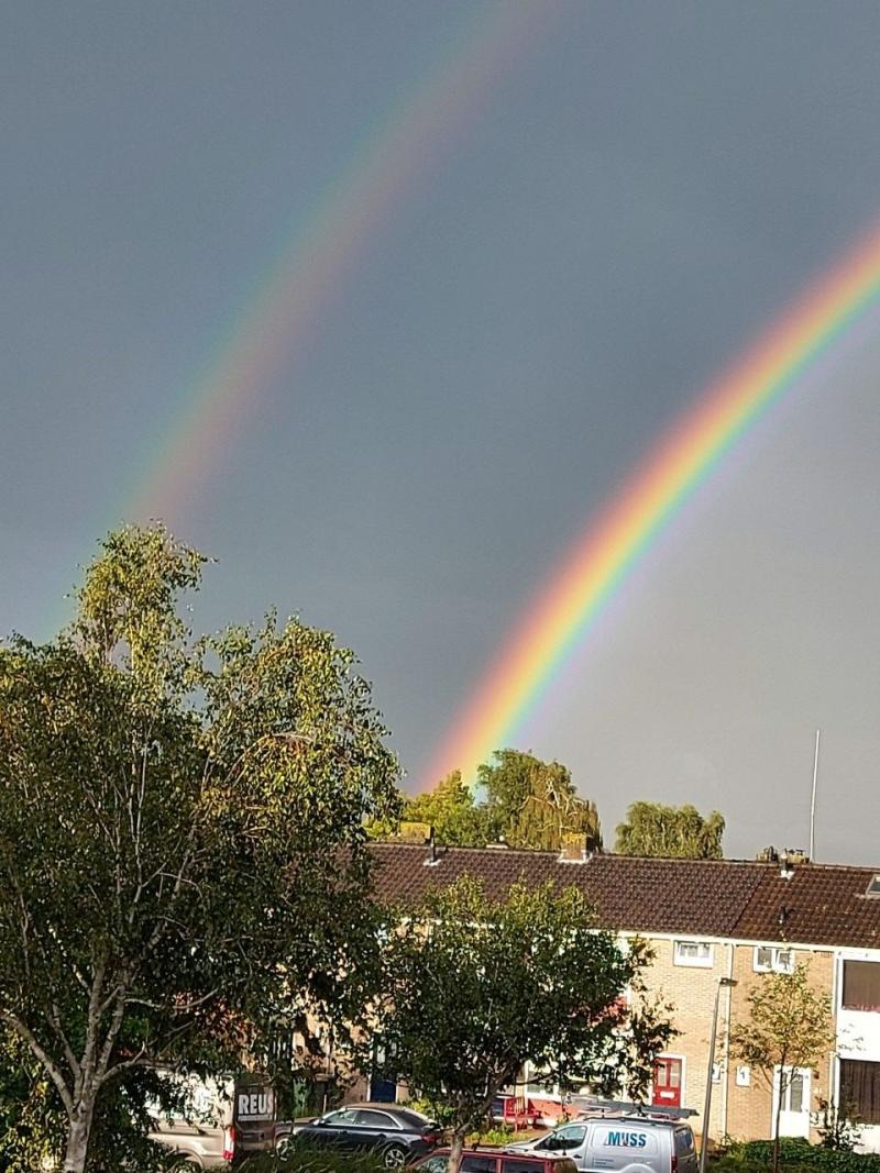 Dubbele regenboog in Purmerend (Foto: Pukeko)
