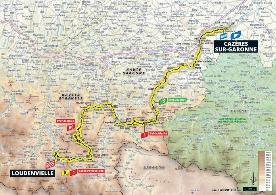 De route van vandaag (Bron: Letour.fr)