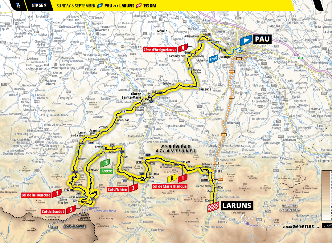 De route van vandaag (Bron: Letour.fr)