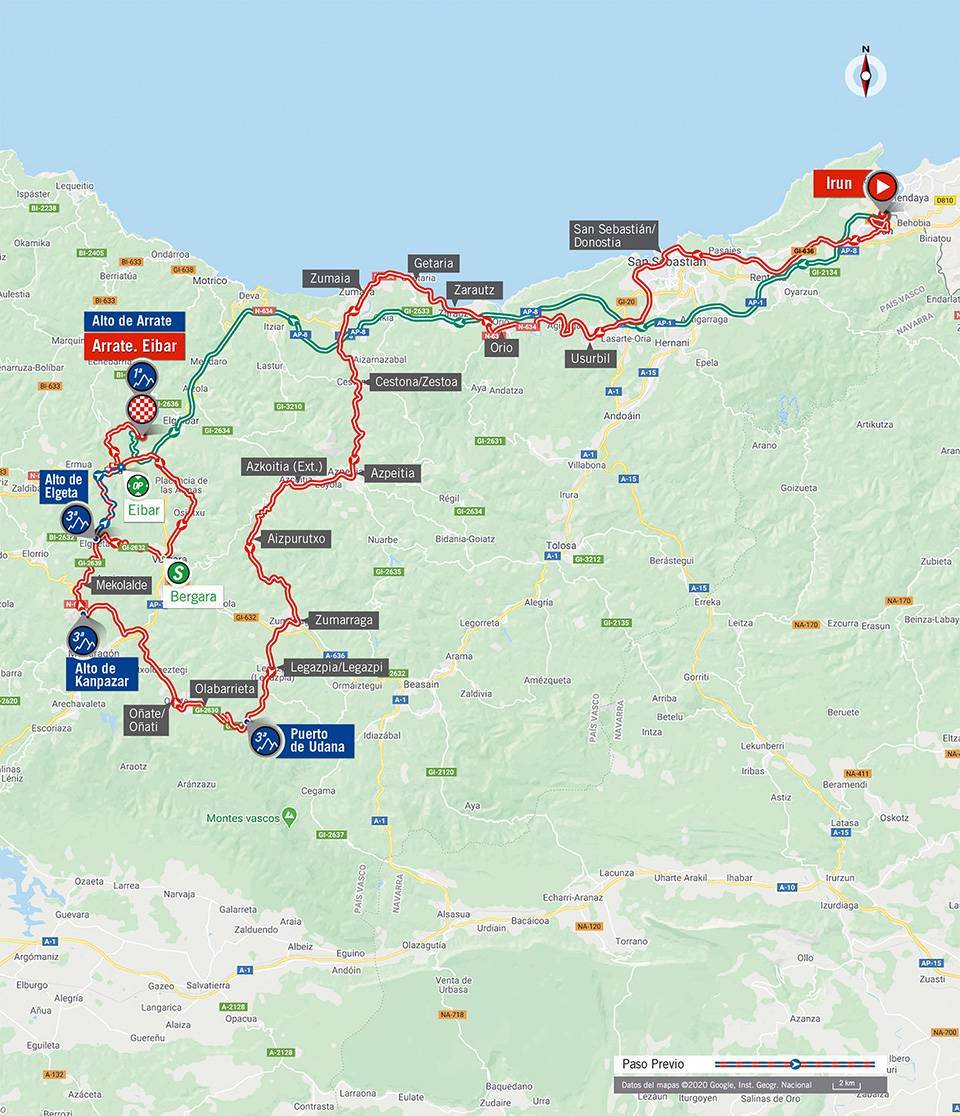 De route van vandaag (Bron: La Vuelta)