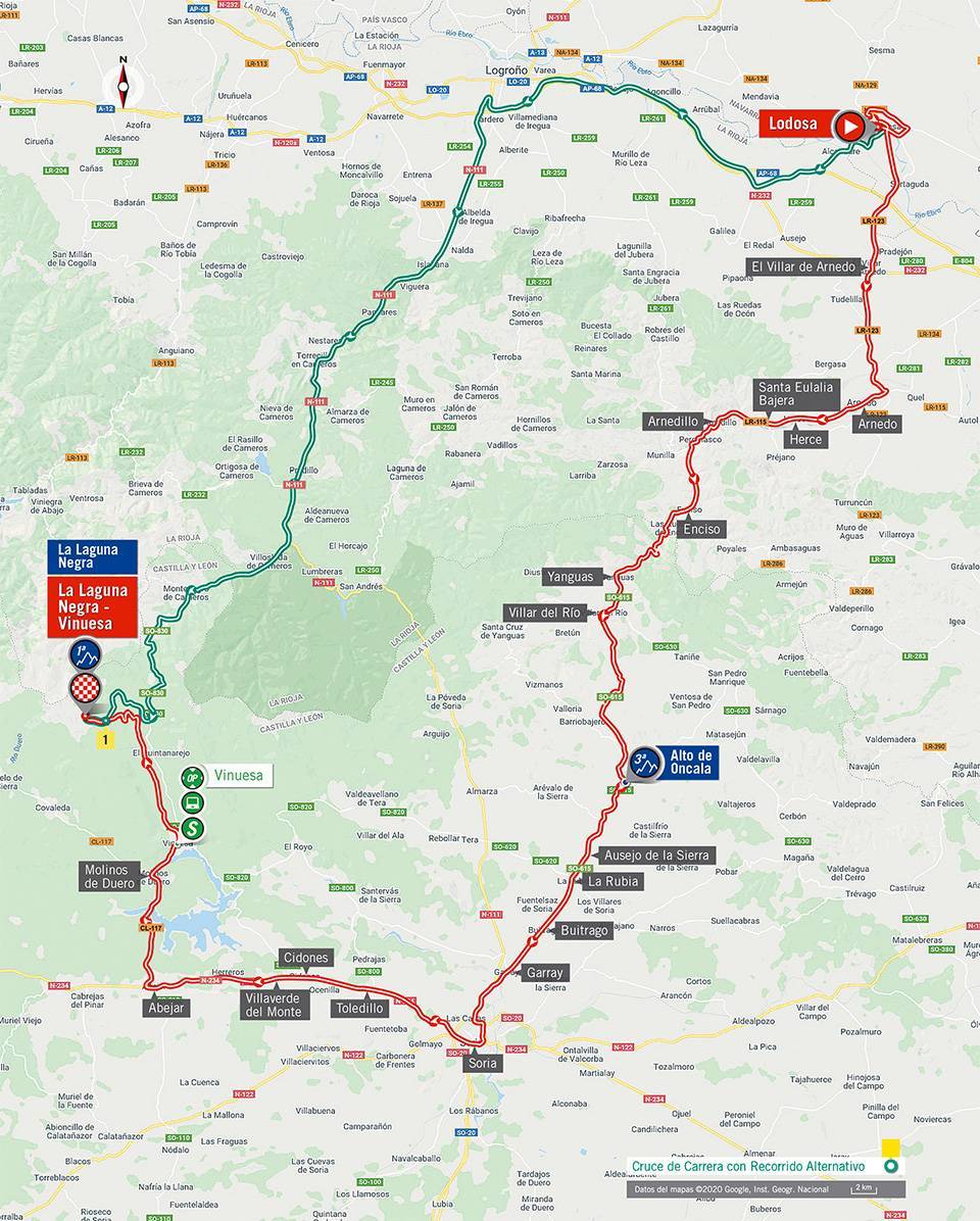 De route van vandaag (Bron: La Vuelta)