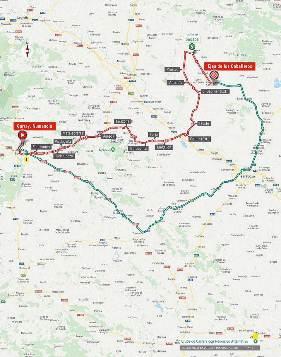 De route van vandaag (Bron: La Vuelta)