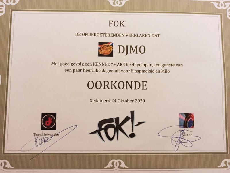 Met een mooi certificaat!