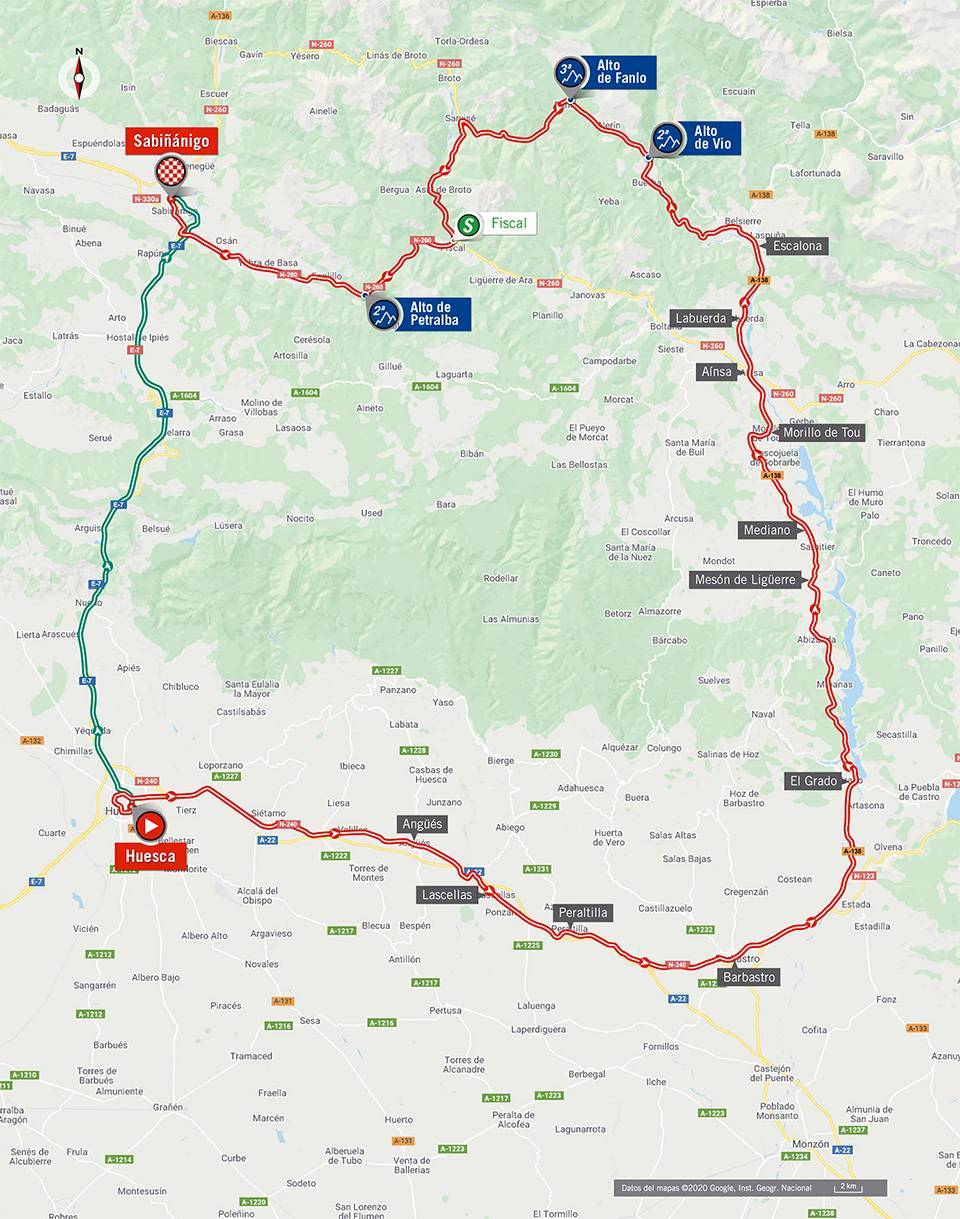 De route van vandaag (Bron: La Vuelta)