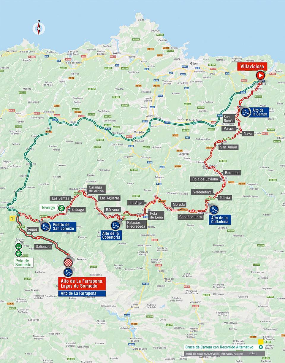 De route van vandaag (Bron: La Vuelta)