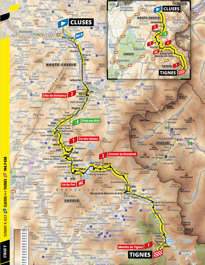 De route van vandaag (Bron: Tour de France)